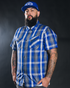 BLUE LINE BAMBOO SHORT SLEEVE BUTTON UP - MENS